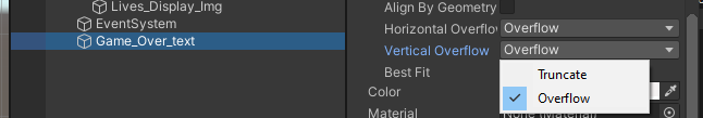 Overflow Settings